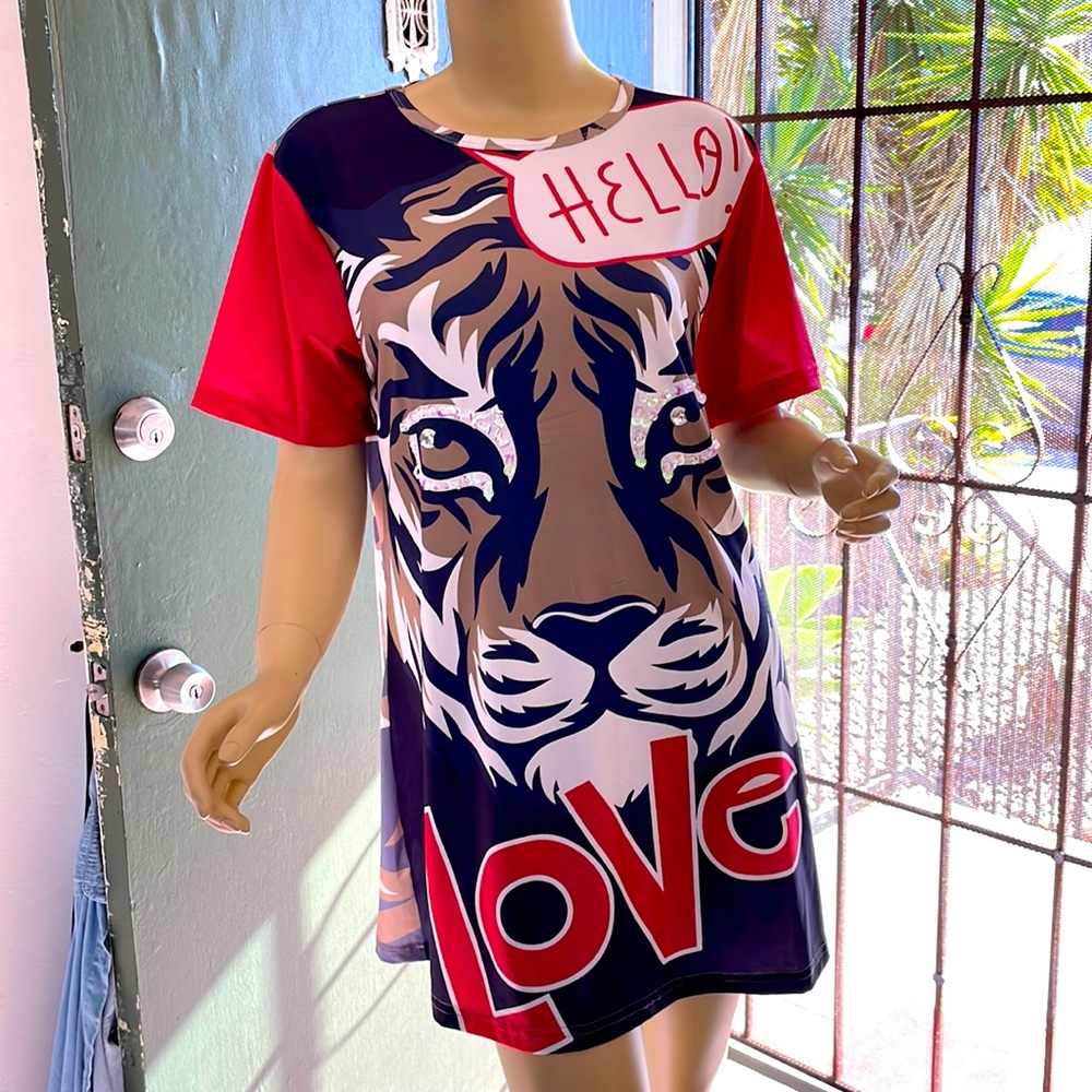 Denim love eclectic mini dress nwt